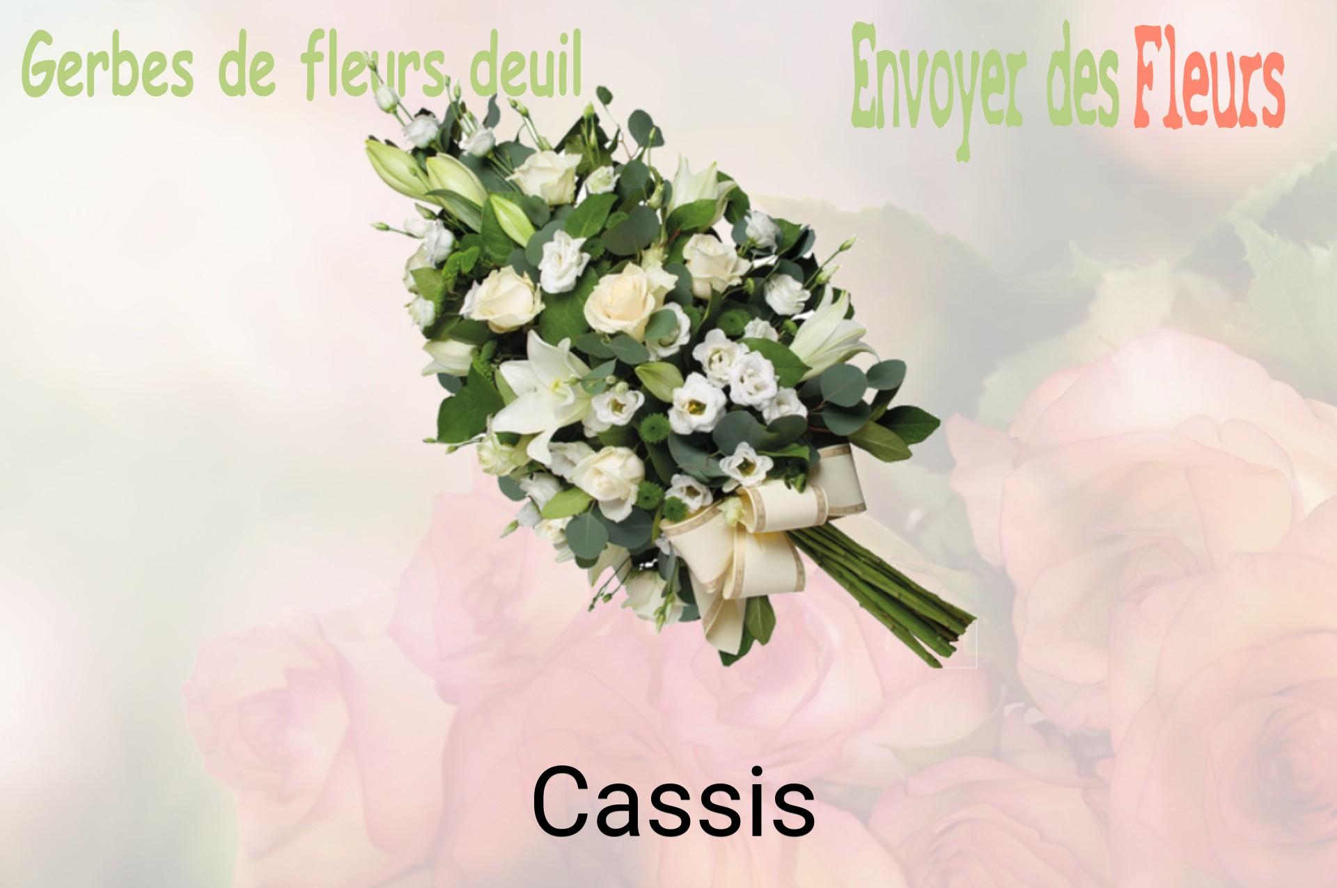 Gerbe de fleurs de deuil livrée à Cassis